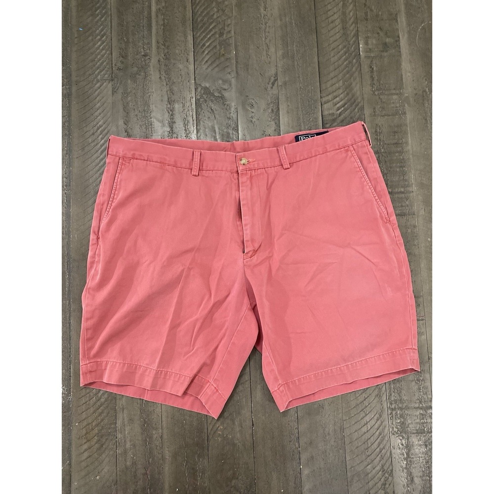 Polo Ralph Lauren Classic Fit Shorts Mens 42 Salmon Pink 9 In Seam Chino